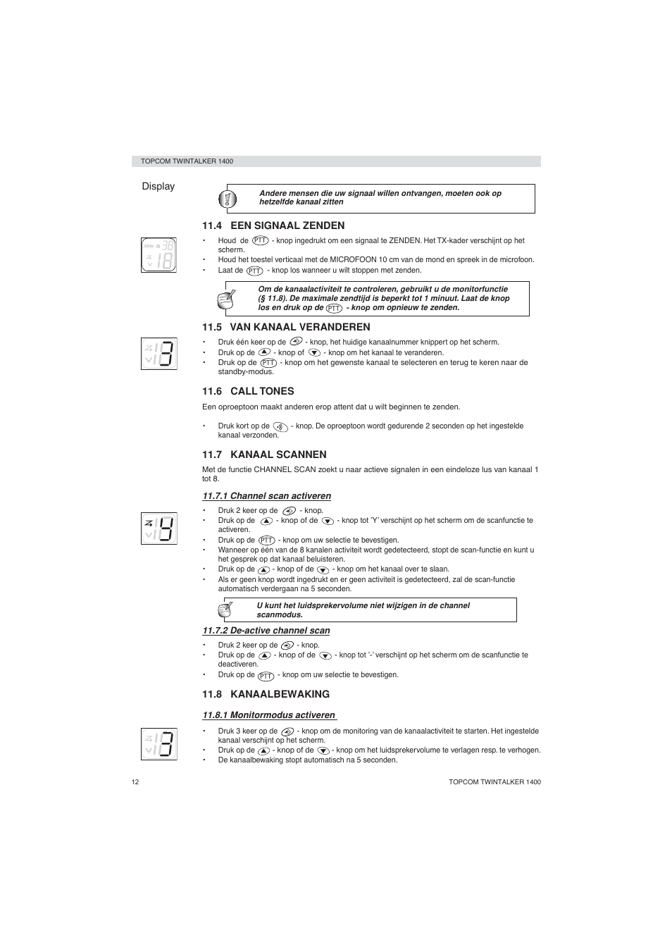 Topcom Twintalker 1400 User Manual | Page 12 / 100