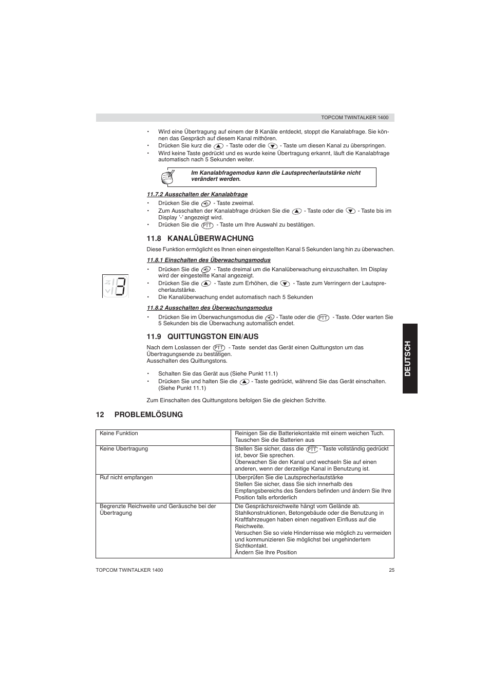 Topcom Twintalker 1400 User Manual | Page 25 / 100