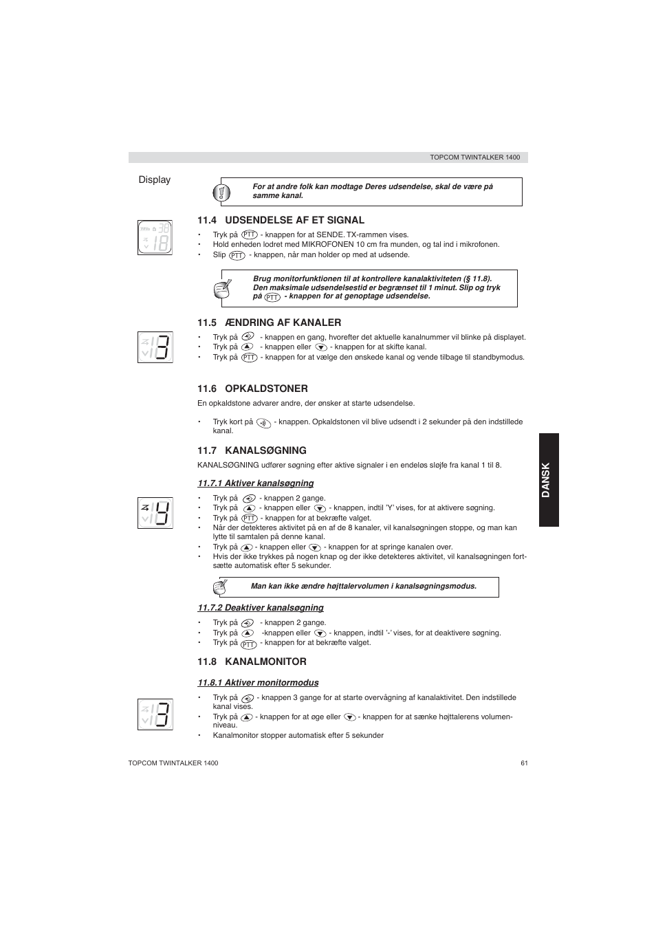 Topcom Twintalker 1400 User Manual | Page 61 / 100