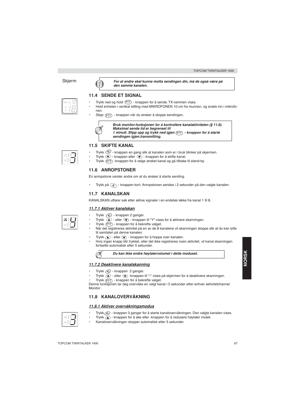 Topcom Twintalker 1400 User Manual | Page 67 / 100