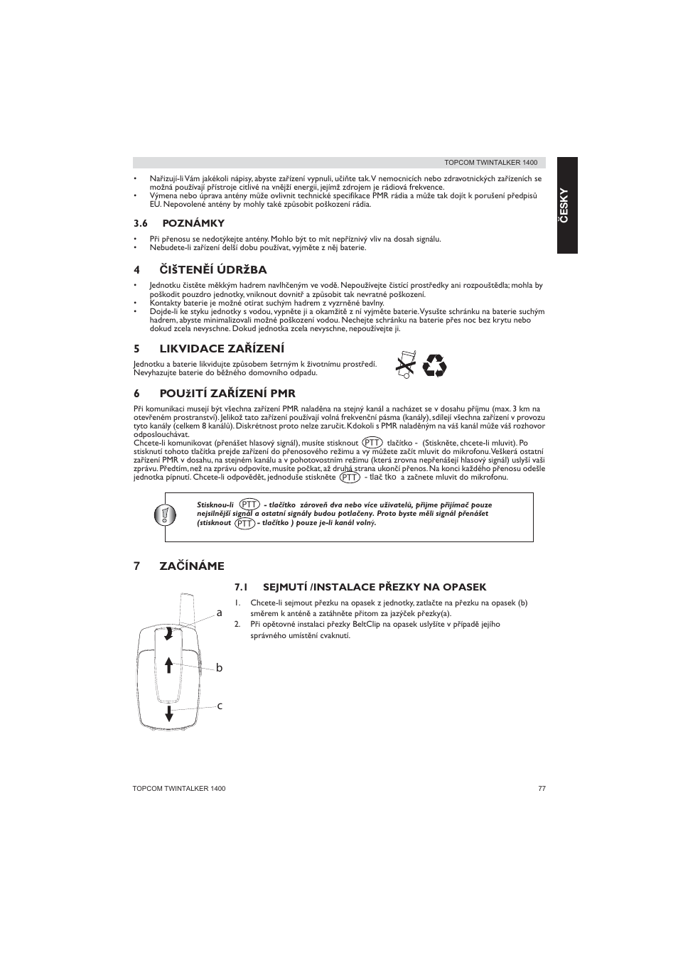 Topcom Twintalker 1400 User Manual | Page 77 / 100