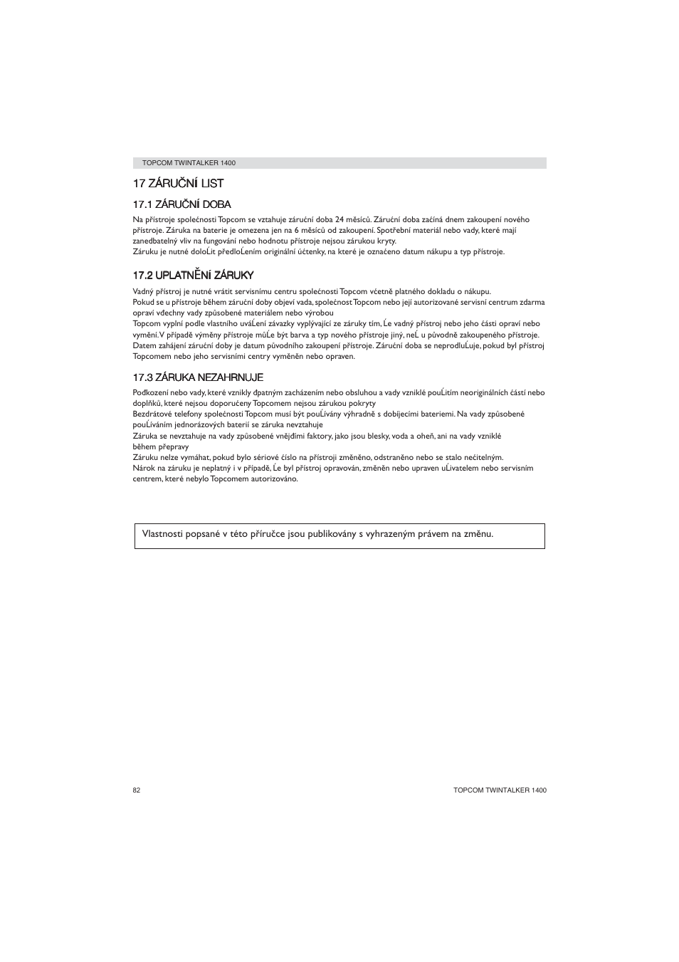 Topcom Twintalker 1400 User Manual | Page 82 / 100