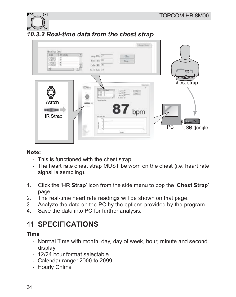 11 specifications | Topcom HB 8M00 User Manual | Page 34 / 40