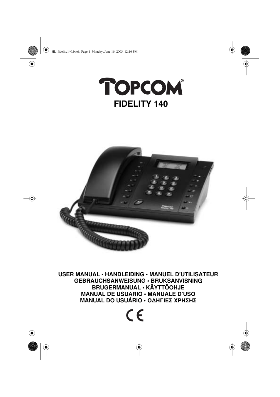 Topcom FIDELITY 140 User Manual | 60 pages