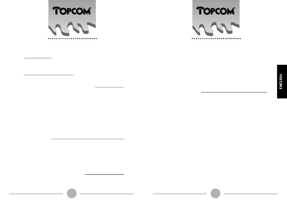 Domo | Topcom D Omo User Manual | Page 9 / 9