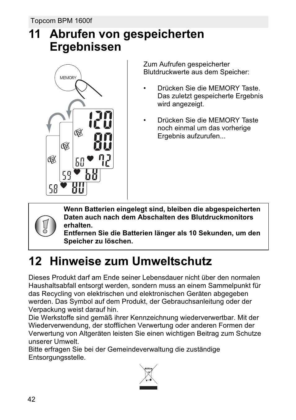 Topcom BPM ARM 1600F User Manual | Page 42 / 96