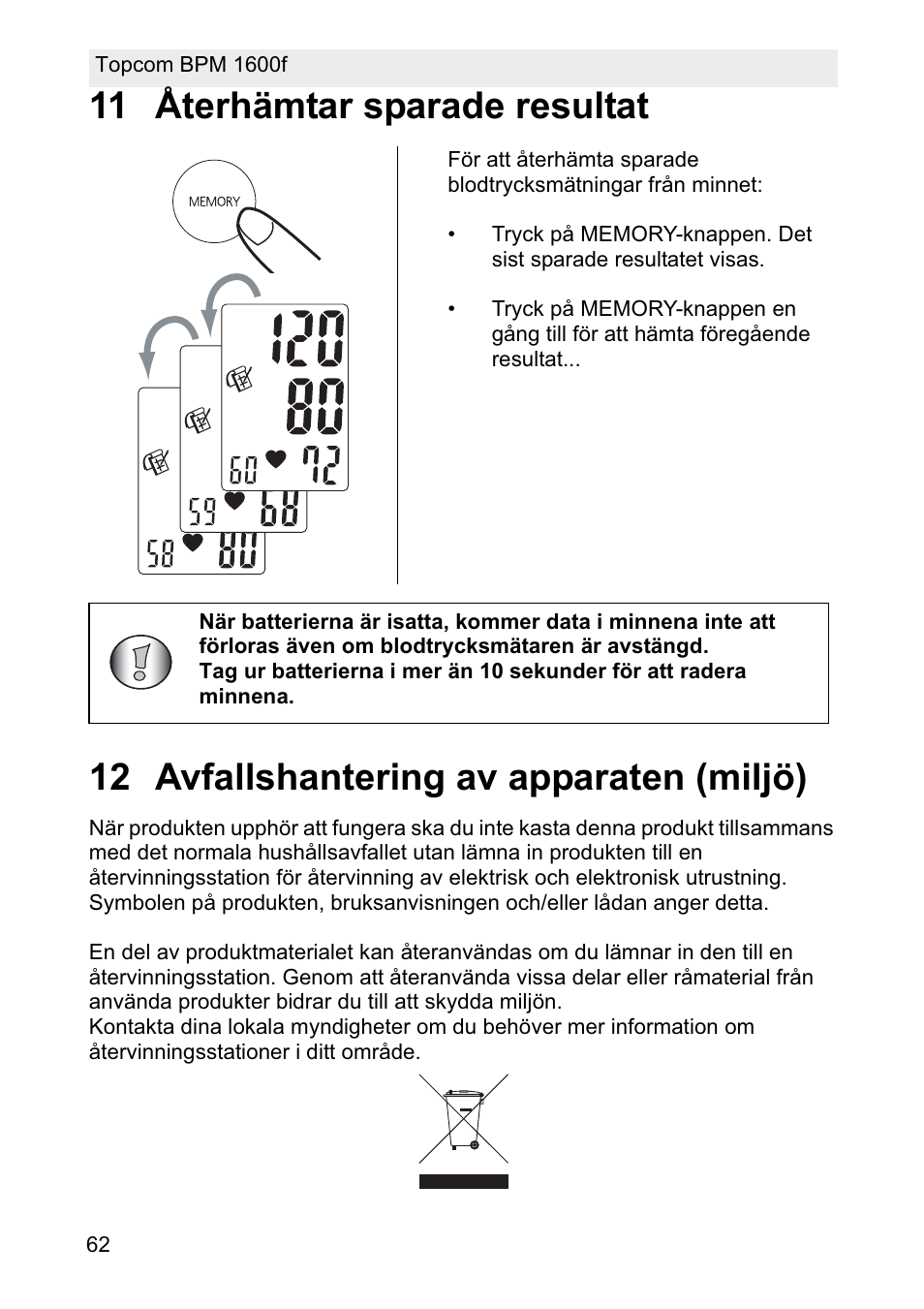 Topcom BPM ARM 1600F User Manual | Page 62 / 96