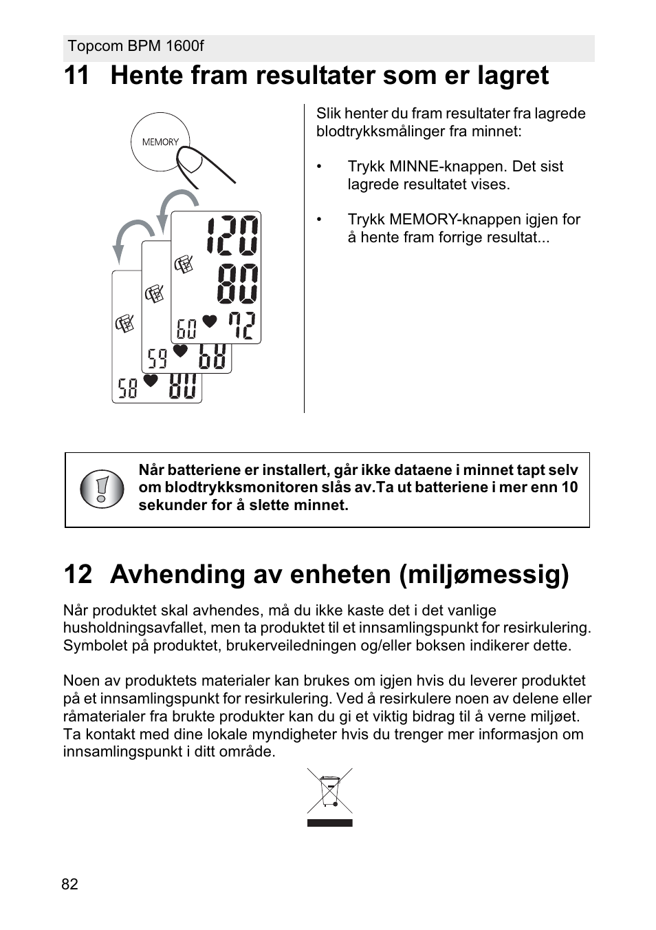 Topcom BPM ARM 1600F User Manual | Page 82 / 96