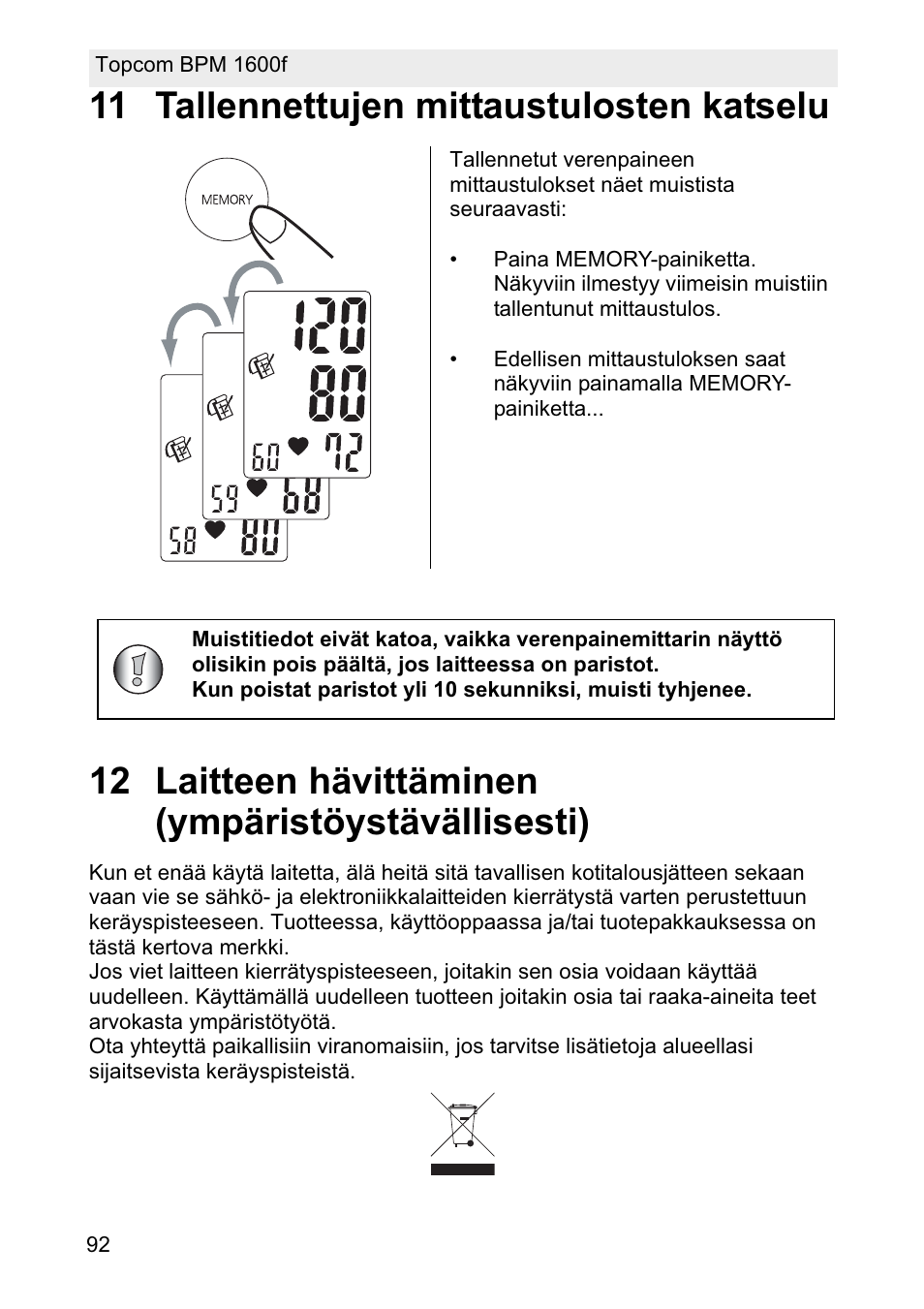 Topcom BPM ARM 1600F User Manual | Page 92 / 96