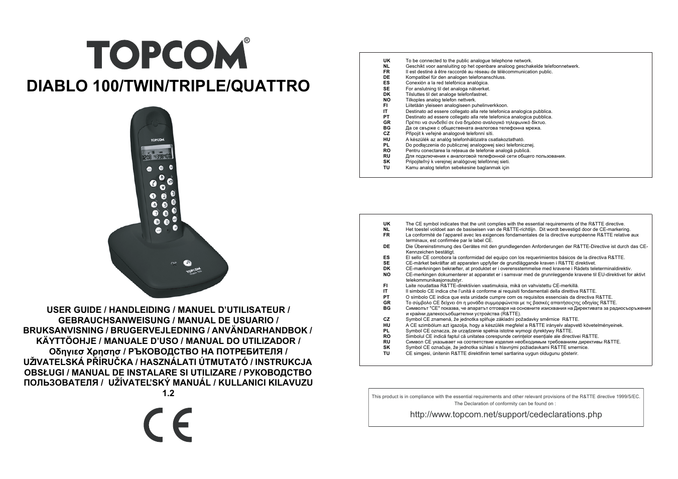 Topcom DIABLO 100 User Manual | 36 pages