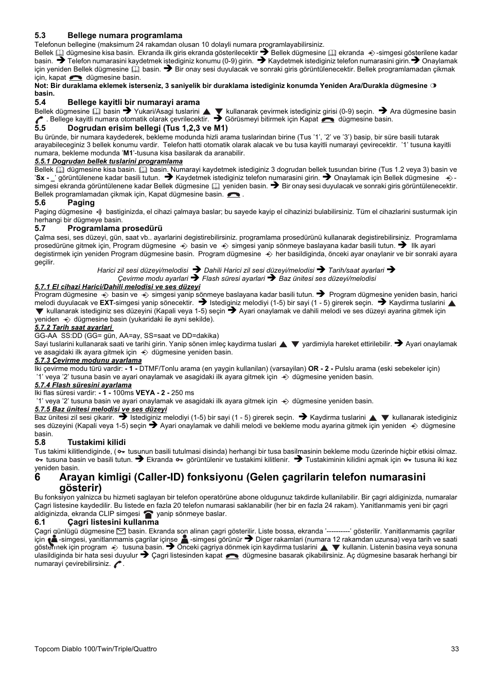 Topcom DIABLO 100 User Manual | Page 33 / 36