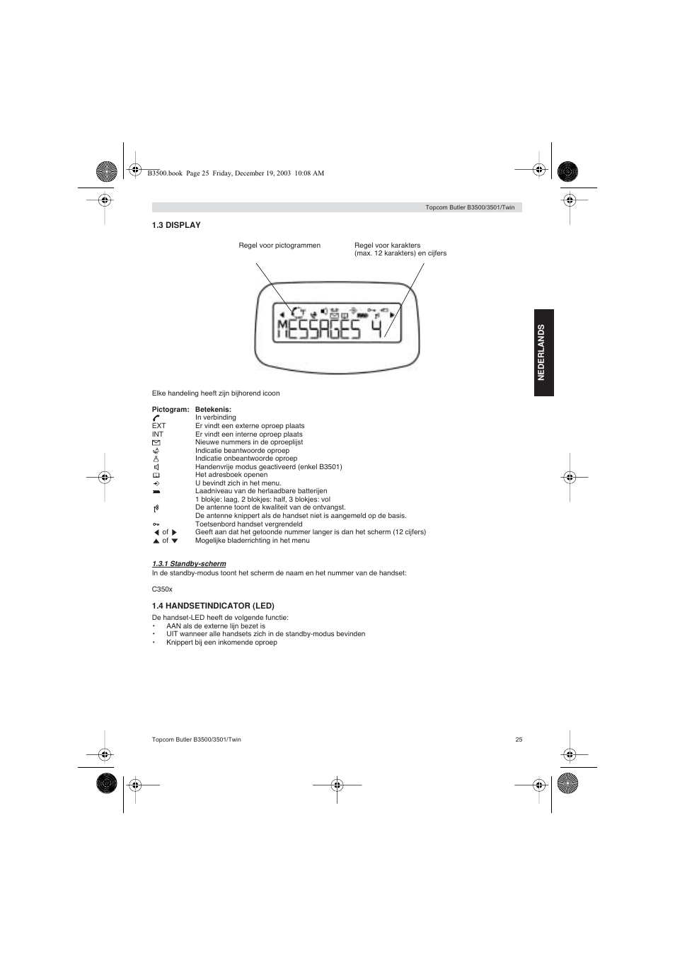 Topcom BUTLER 3500 User Manual | Page 25 / 96