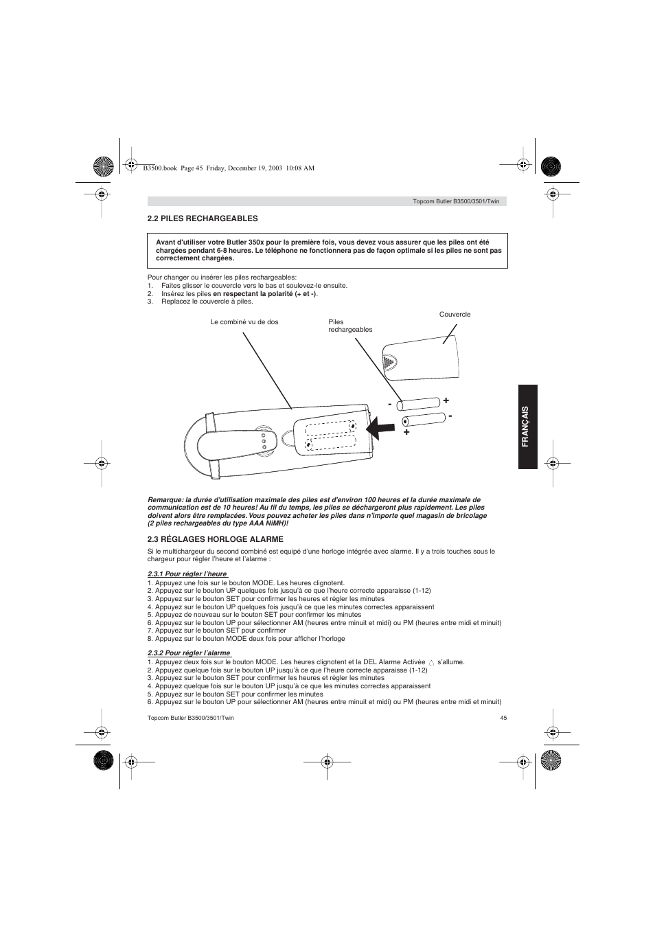 Topcom BUTLER 3500 User Manual | Page 45 / 96