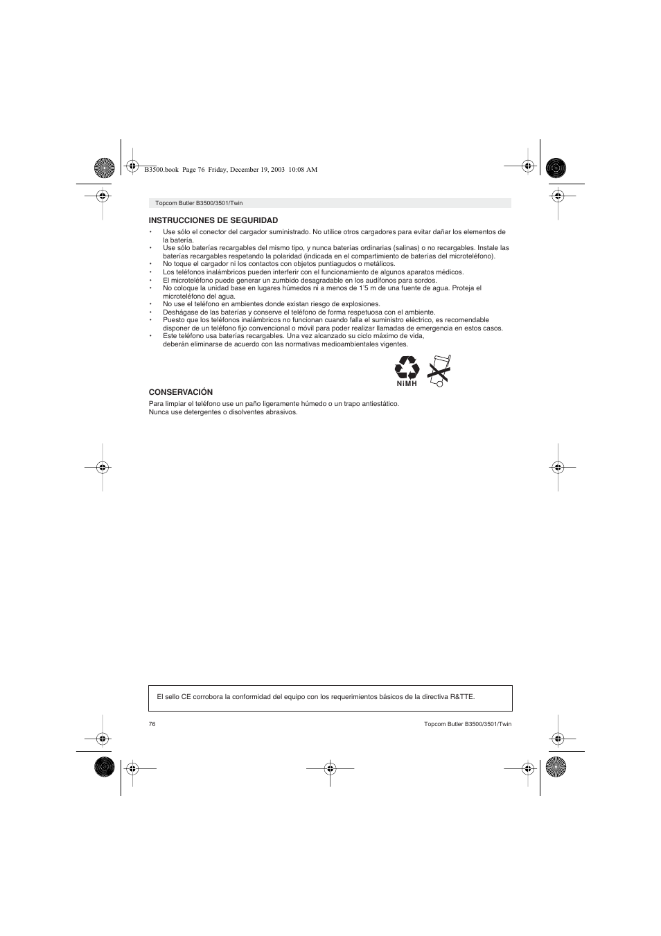 Topcom BUTLER 3500 User Manual | Page 76 / 96