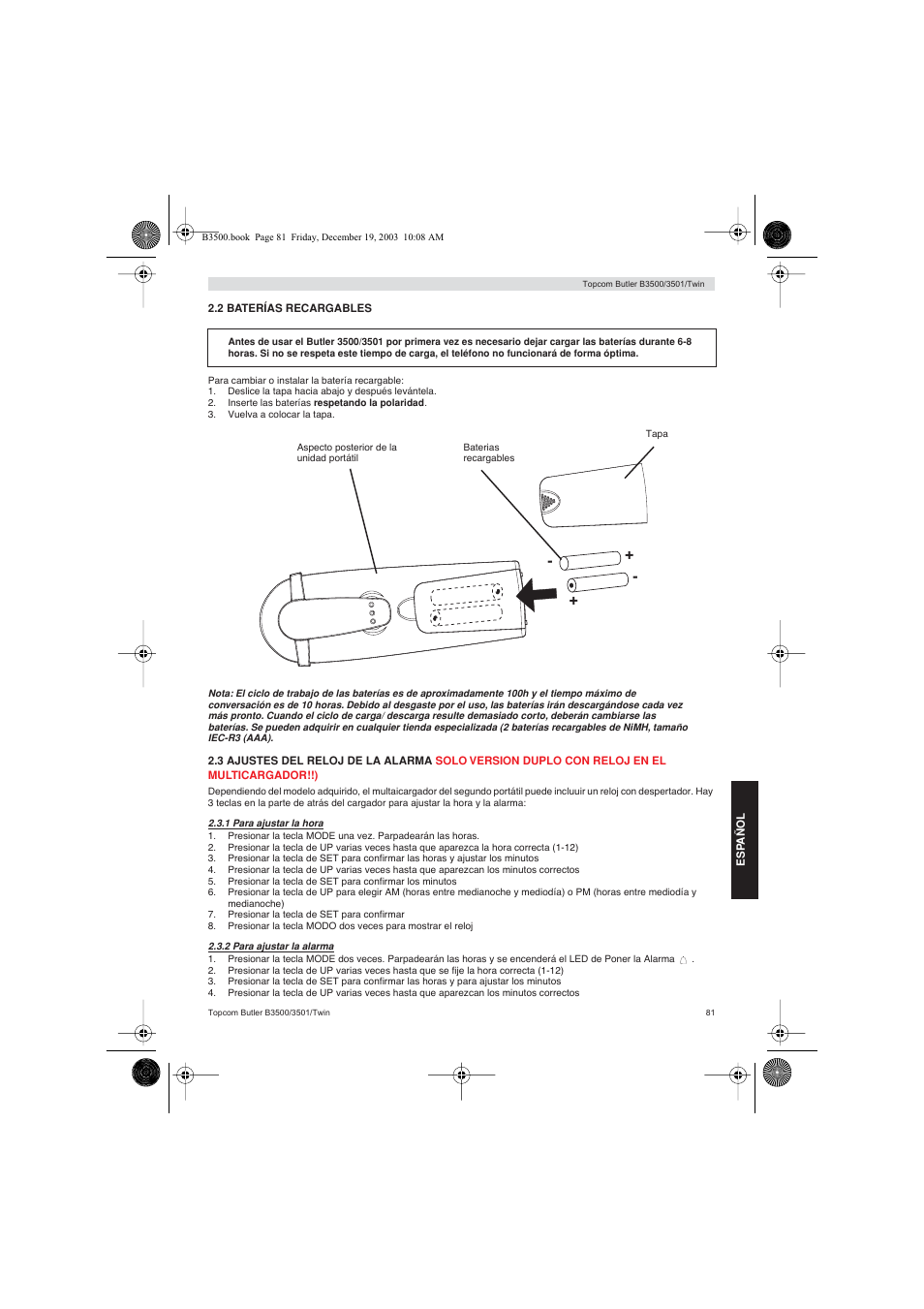 Topcom BUTLER 3500 User Manual | Page 81 / 96