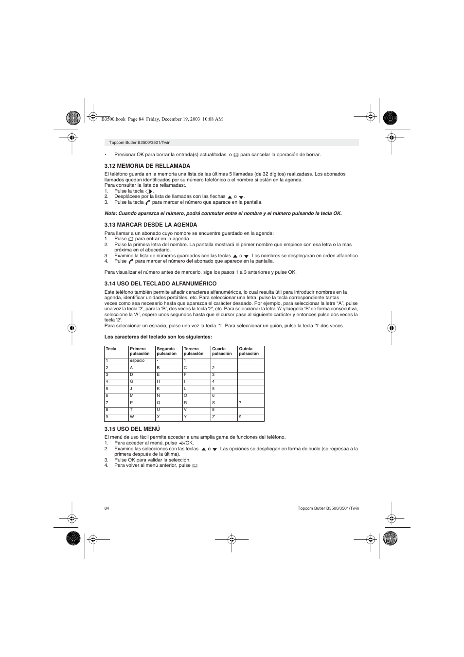 Topcom BUTLER 3500 User Manual | Page 84 / 96