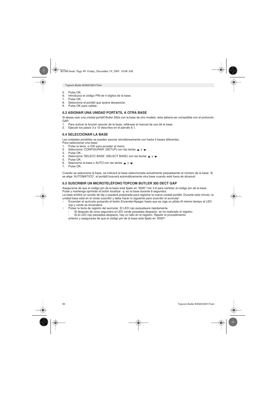 Topcom BUTLER 3500 User Manual | Page 90 / 96