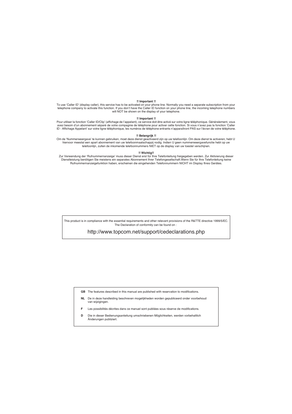 Topcom BUTLER 2820 User Manual | Page 2 / 56