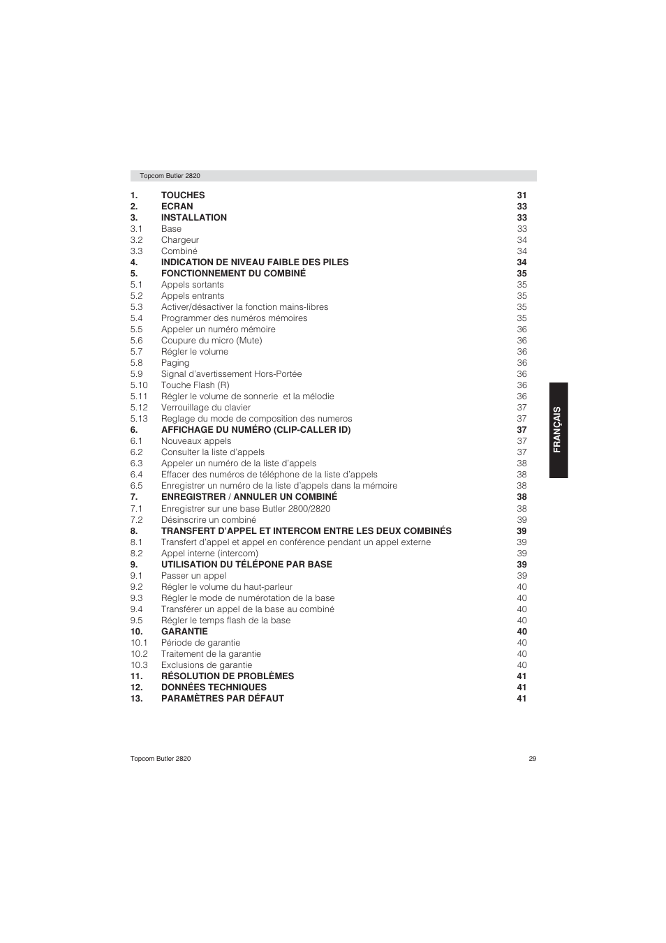 Topcom BUTLER 2820 User Manual | Page 29 / 56