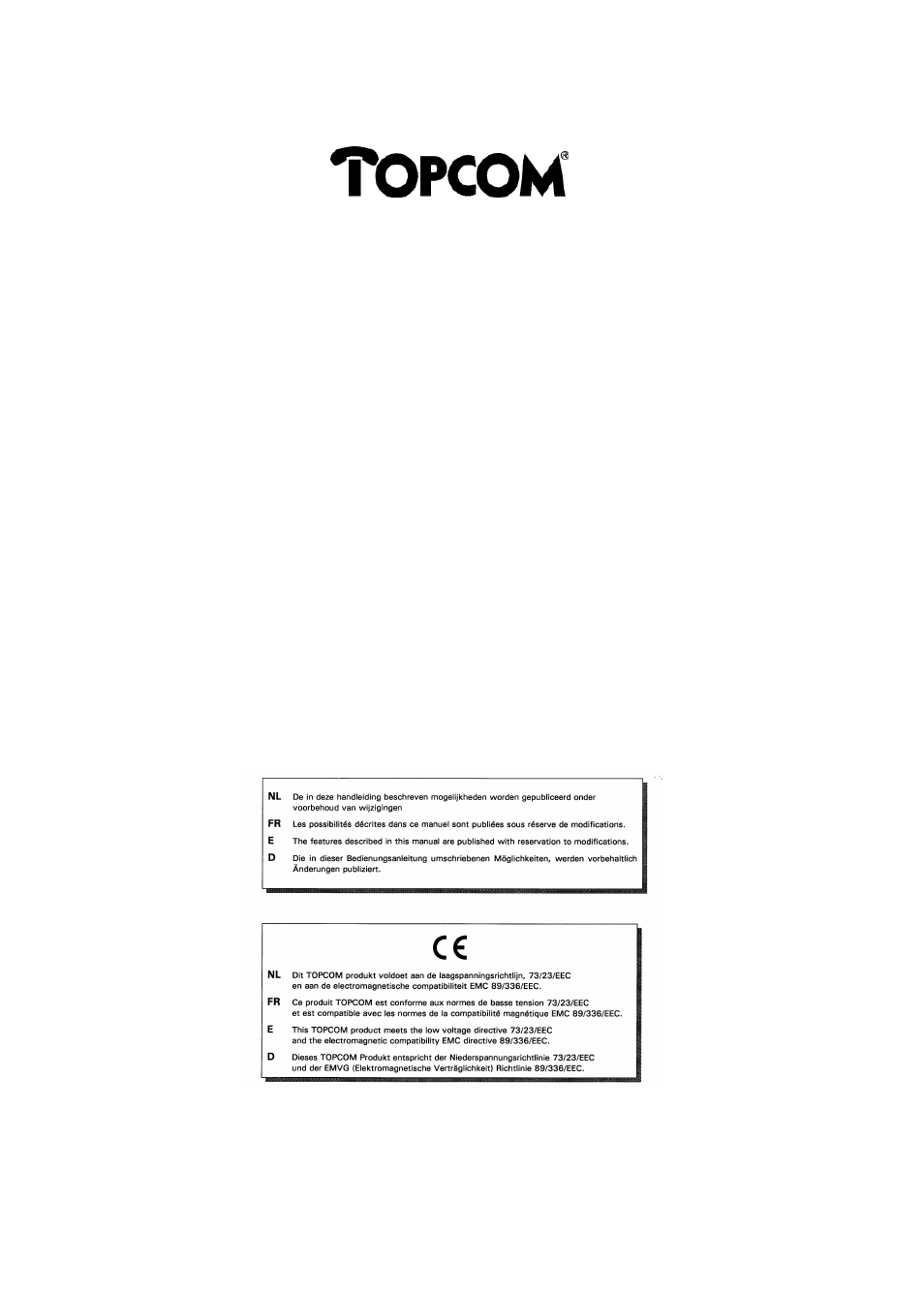 Orion | Topcom ORION User Manual | Page 2 / 11