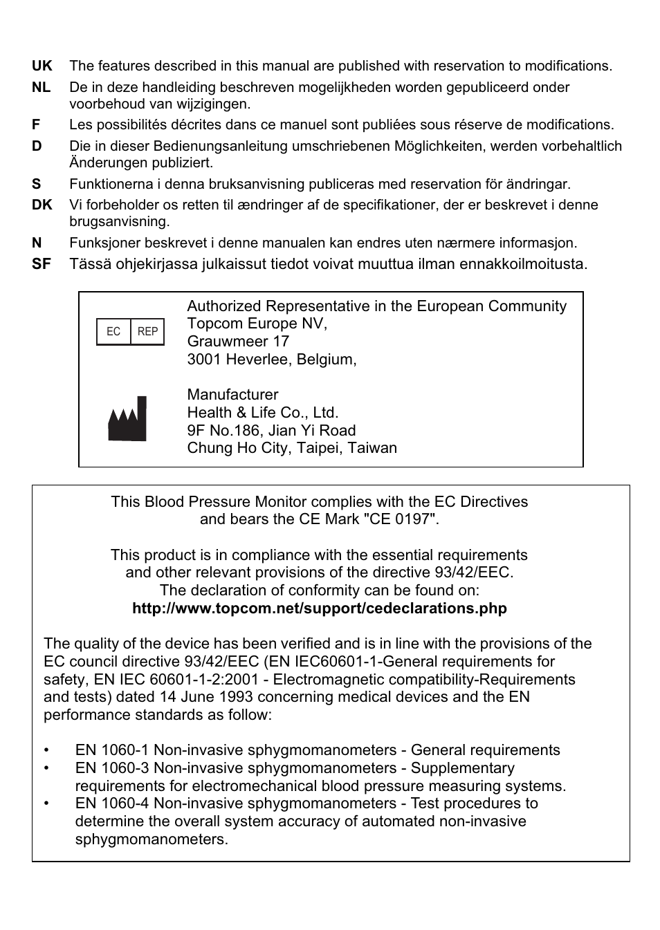 Topcom CE0197 5331 User Manual | Page 2 / 72