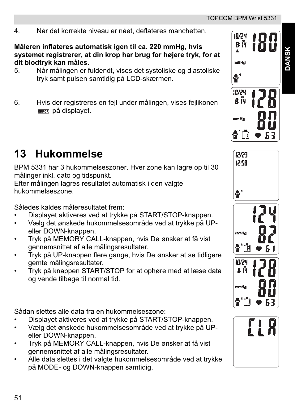 13 hukommelse | Topcom CE0197 5331 User Manual | Page 51 / 72