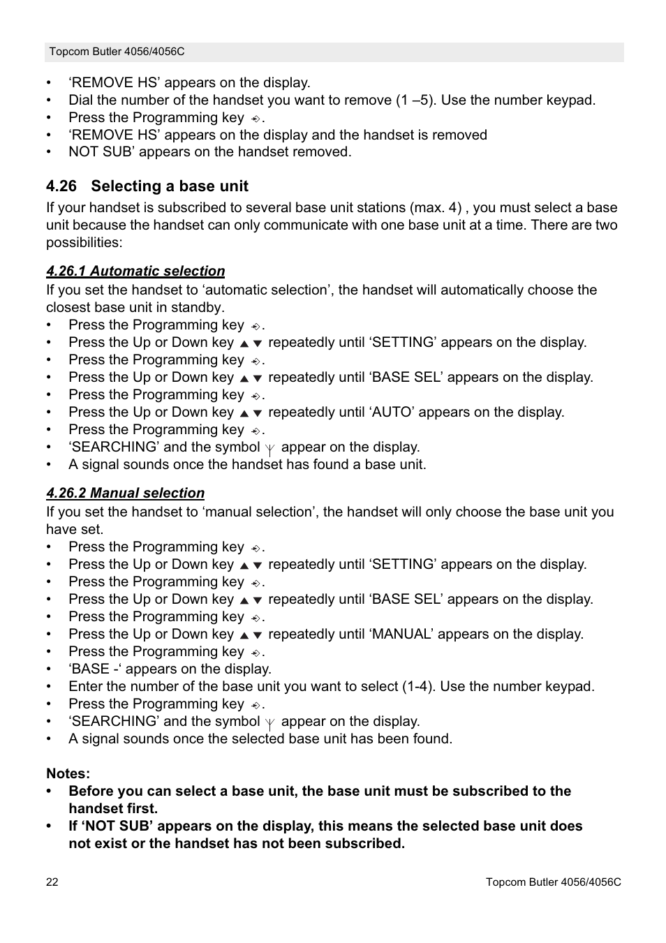 Topcom BUTLER 4056C User Manual | Page 22 / 72