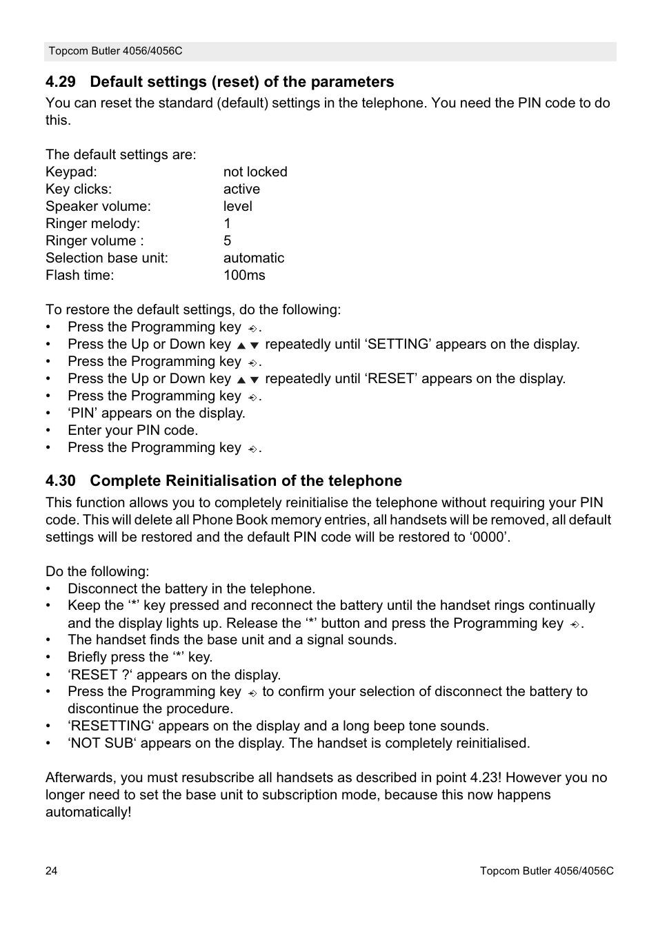 Topcom BUTLER 4056C User Manual | Page 24 / 72