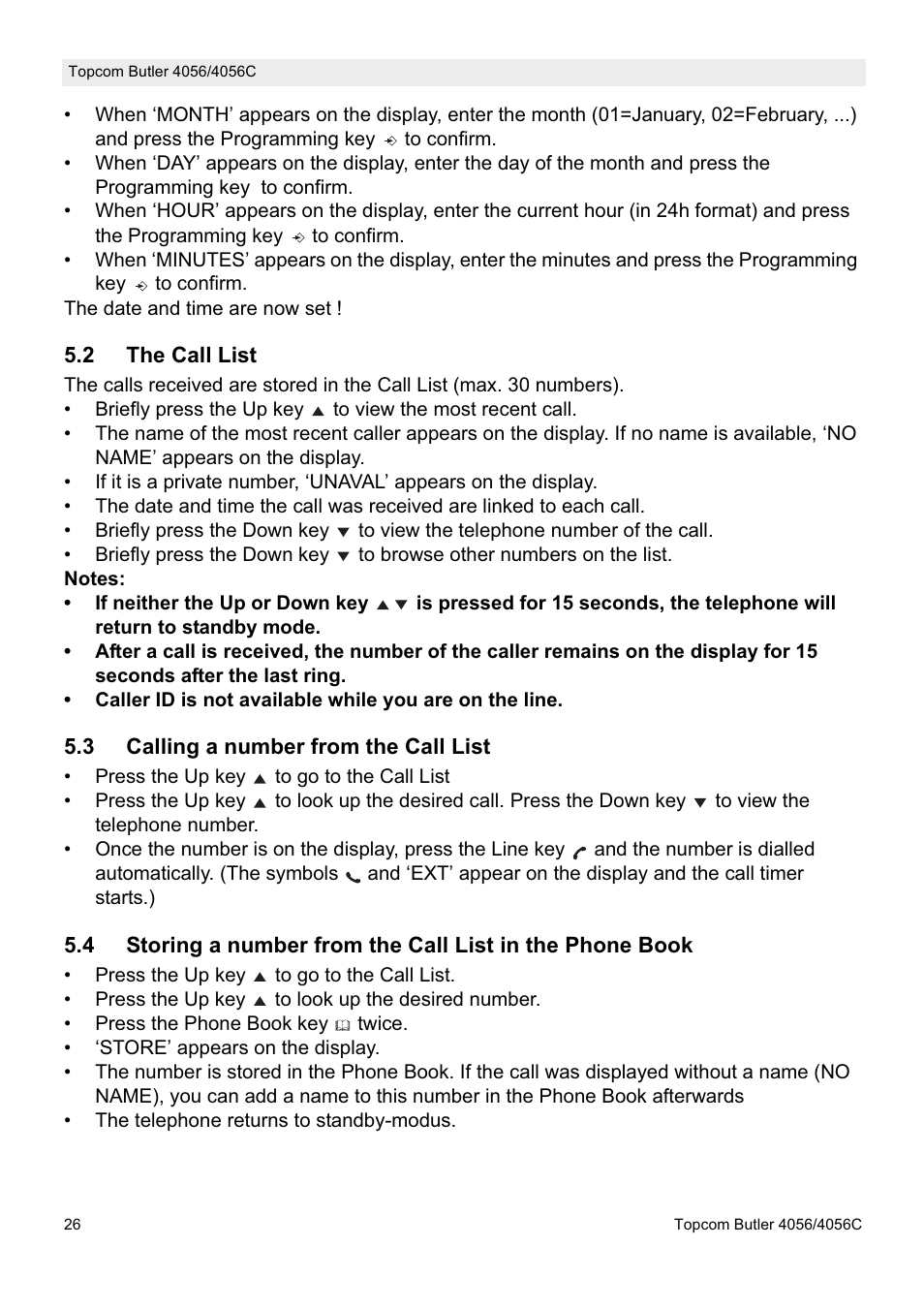 Topcom BUTLER 4056C User Manual | Page 26 / 72