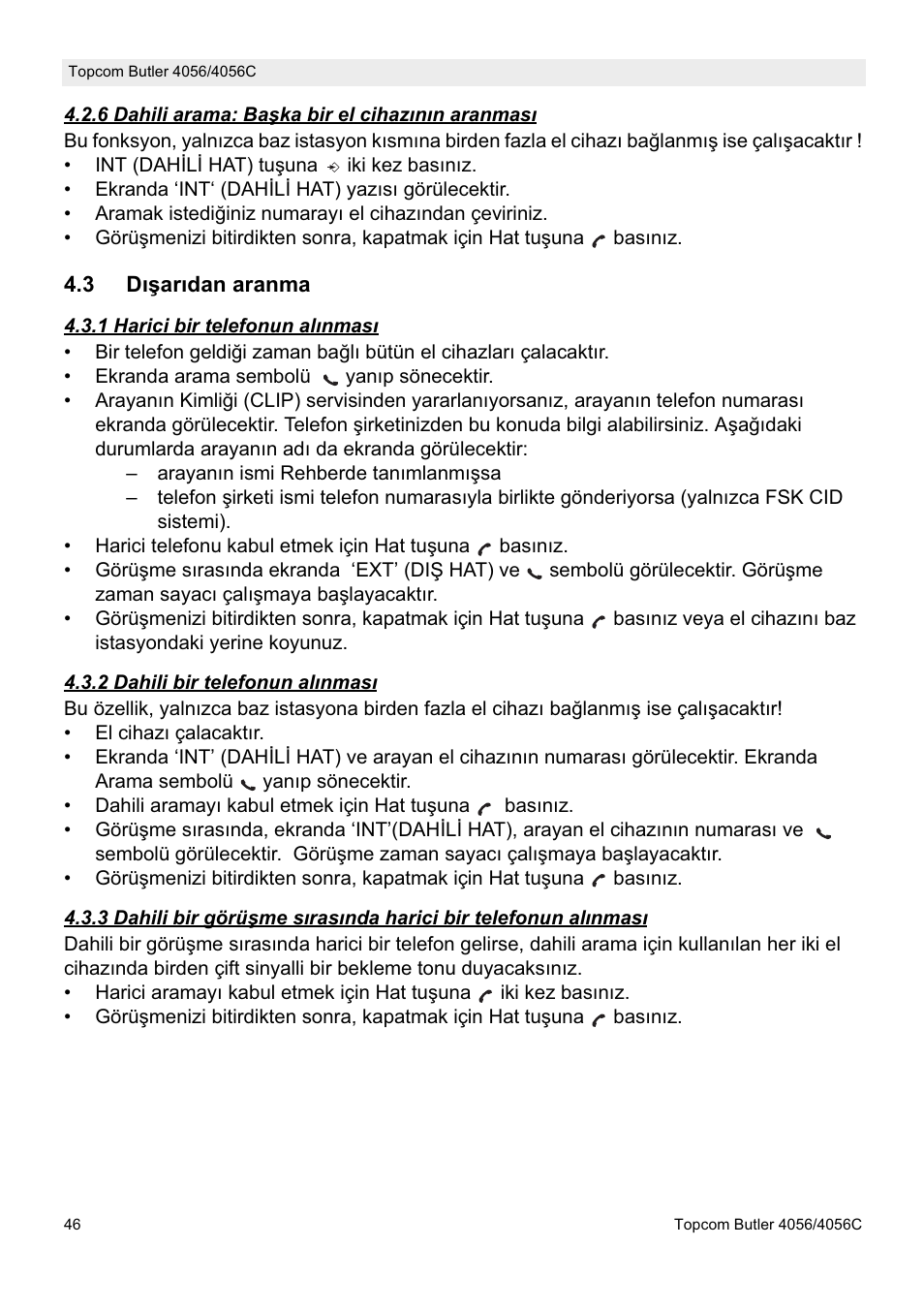 Topcom BUTLER 4056C User Manual | Page 46 / 72