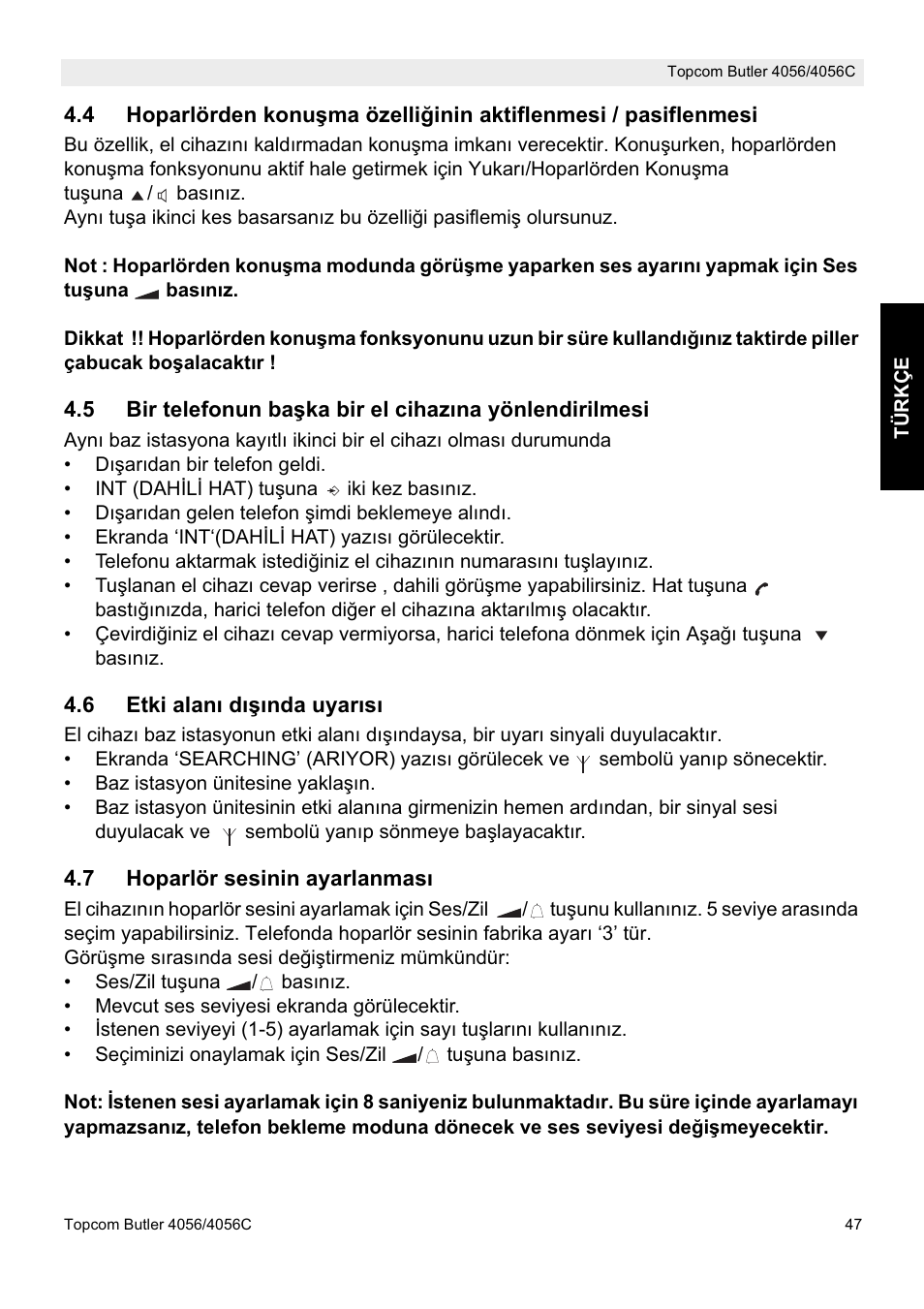 Topcom BUTLER 4056C User Manual | Page 47 / 72