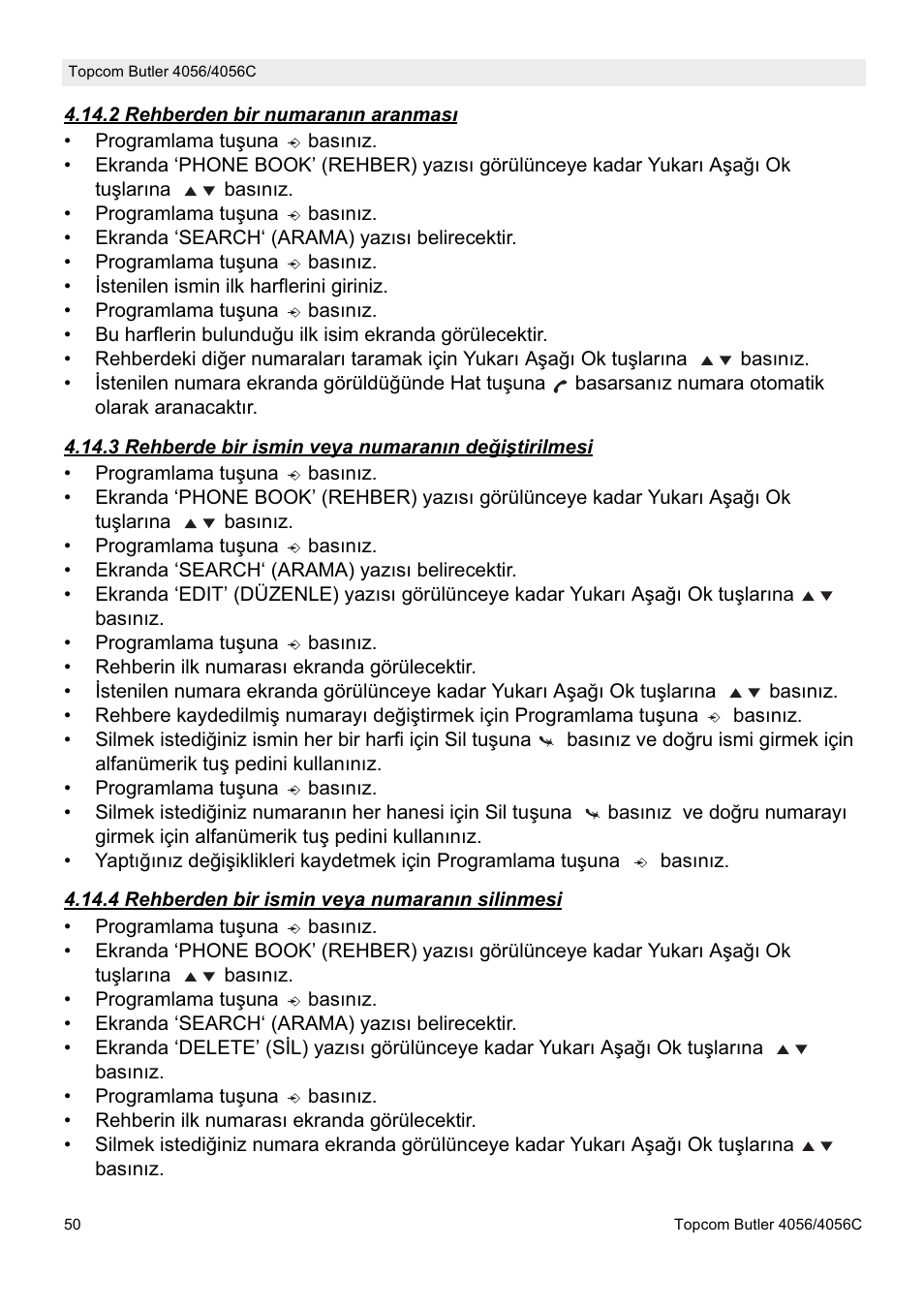 Topcom BUTLER 4056C User Manual | Page 50 / 72