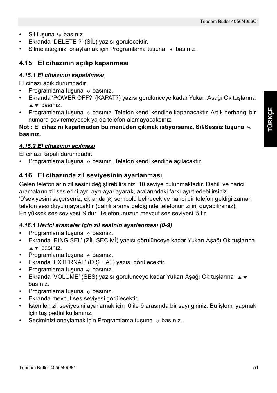 Topcom BUTLER 4056C User Manual | Page 51 / 72