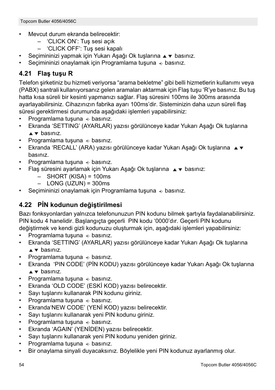 Topcom BUTLER 4056C User Manual | Page 54 / 72