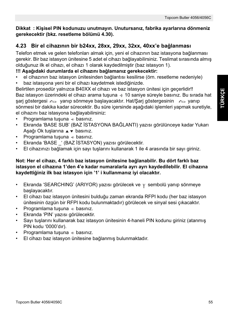 Topcom BUTLER 4056C User Manual | Page 55 / 72