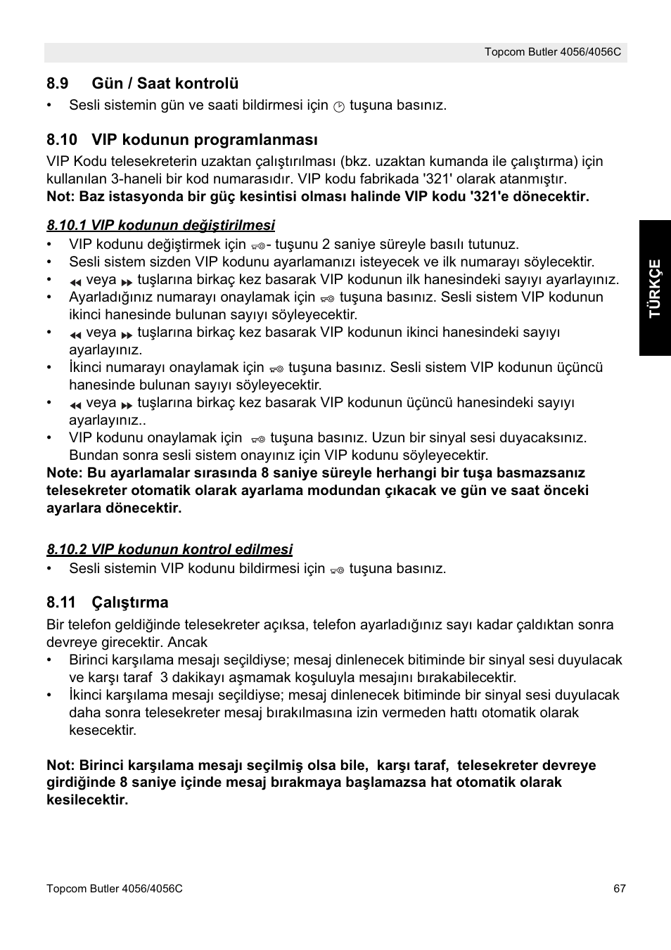 Topcom BUTLER 4056C User Manual | Page 67 / 72