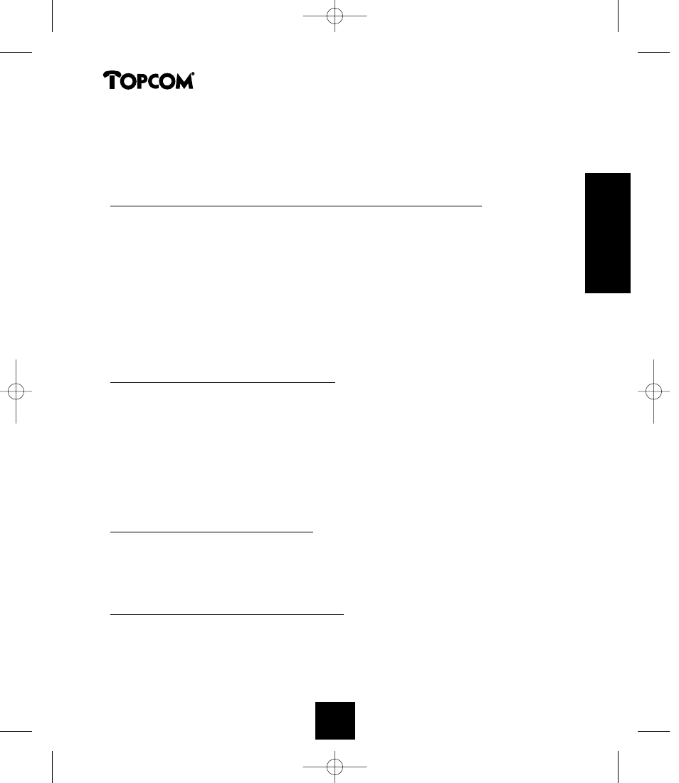 Phonemaster 150 | Topcom PHONEMASTER 150 User Manual | Page 14 / 29