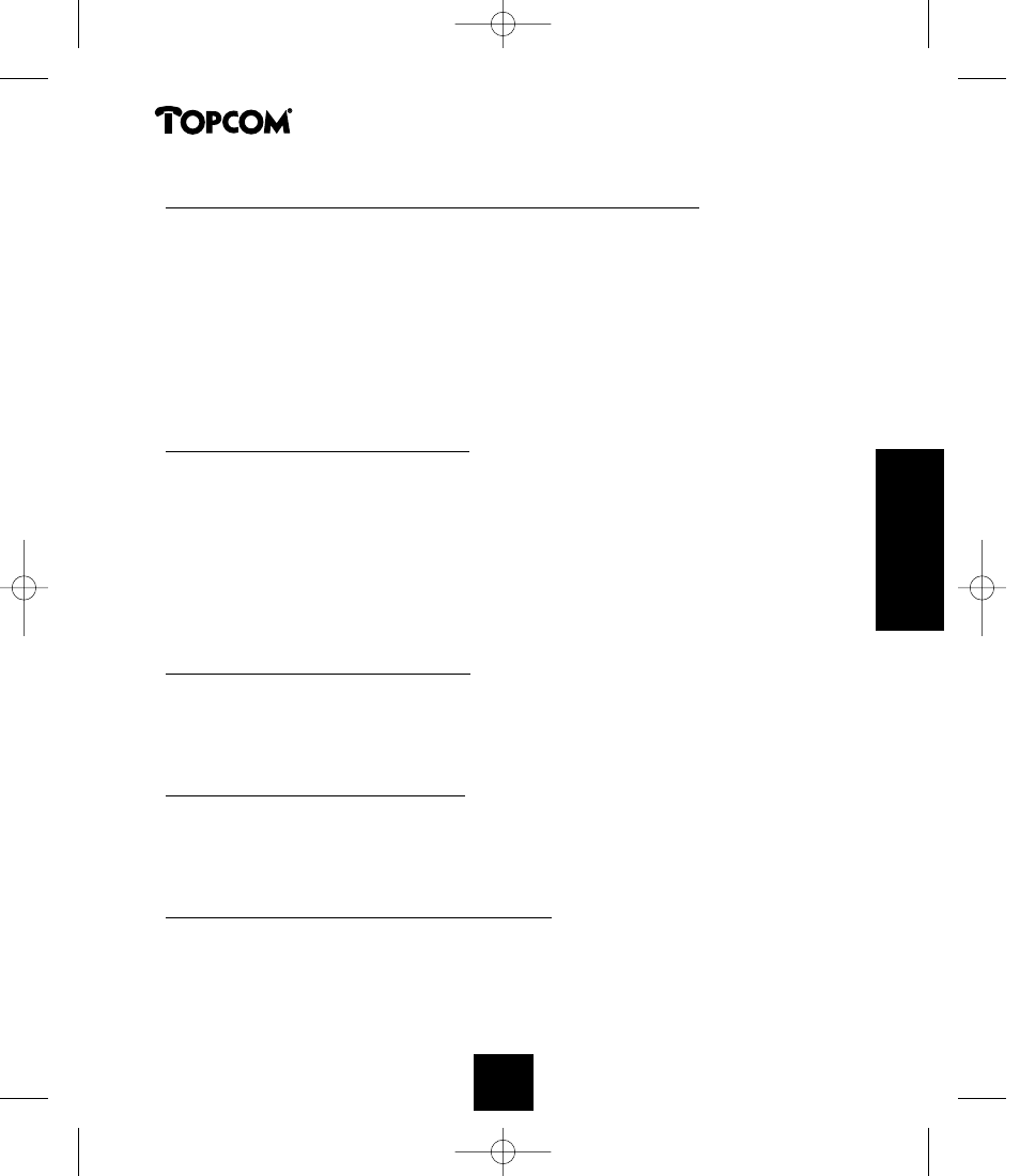 Phonemaster 150 | Topcom PHONEMASTER 150 User Manual | Page 20 / 29