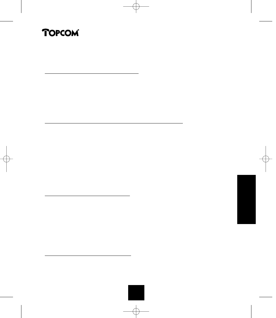 Phonemaster 150 | Topcom PHONEMASTER 150 User Manual | Page 26 / 29