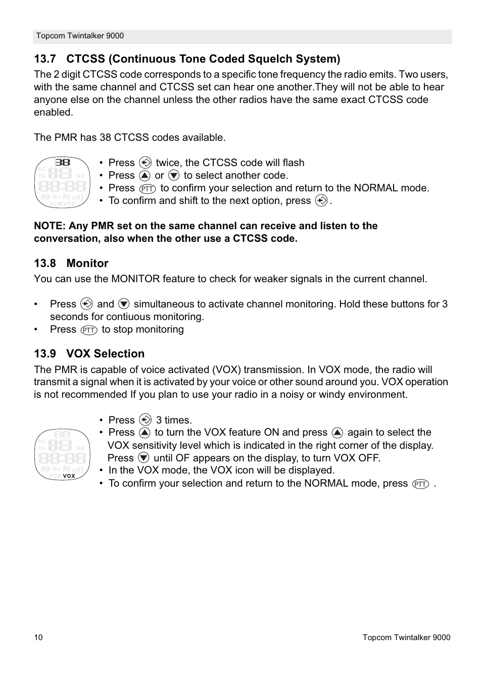 Topcom 9000 User Manual | Page 10 / 28