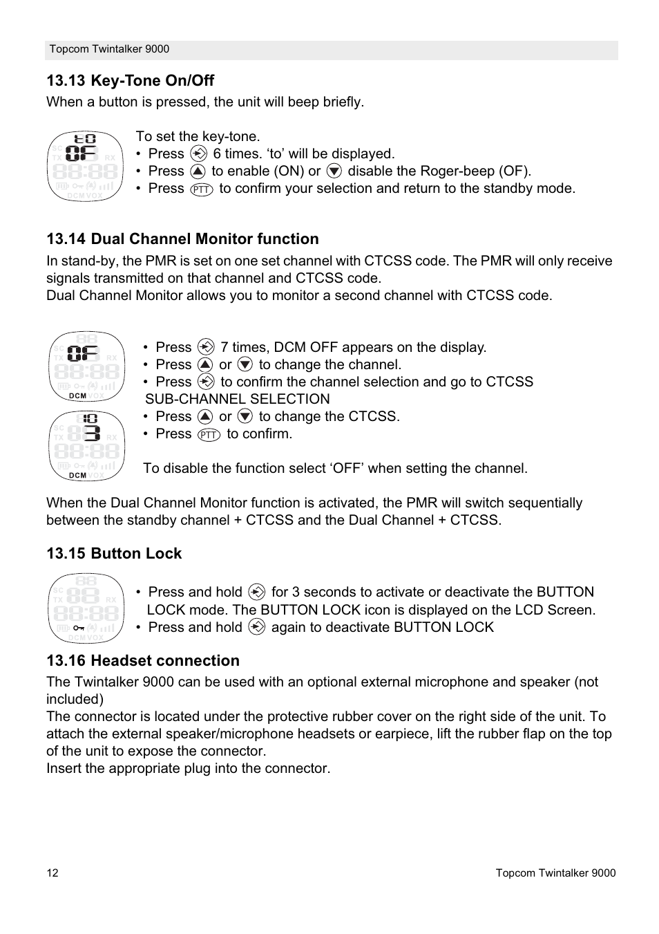 Topcom 9000 User Manual | Page 12 / 28