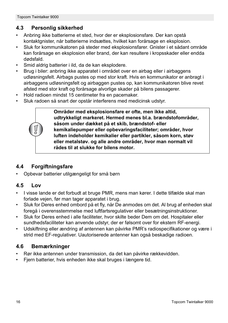 Topcom 9000 User Manual | Page 16 / 28