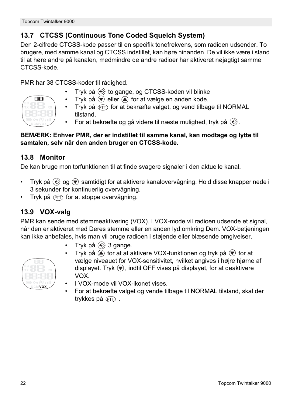 Topcom 9000 User Manual | Page 22 / 28