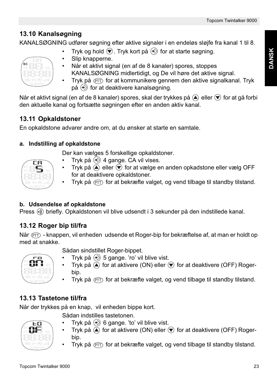 Topcom 9000 User Manual | Page 23 / 28