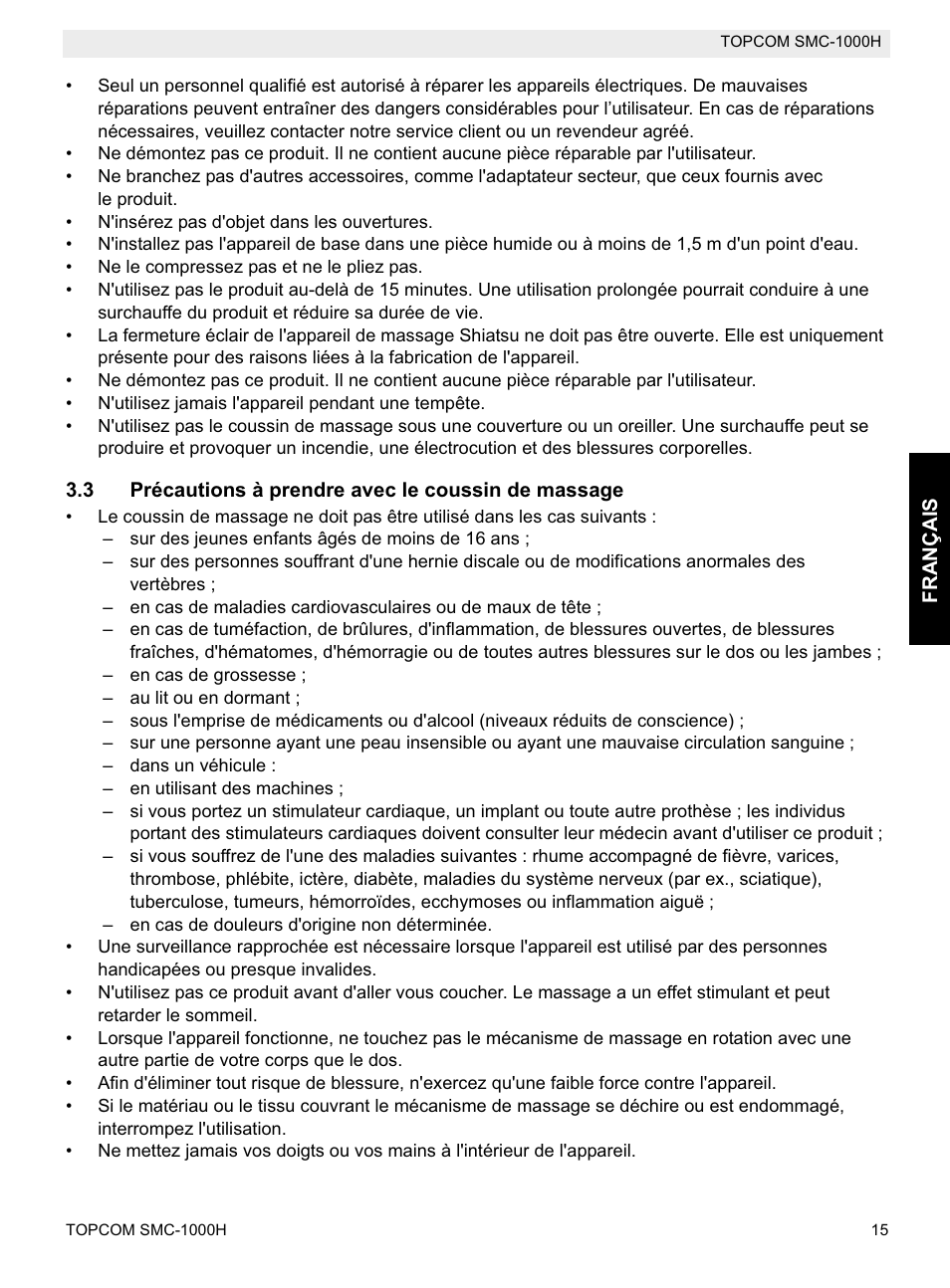 Topcom SMC-1000H User Manual | Page 15 / 92