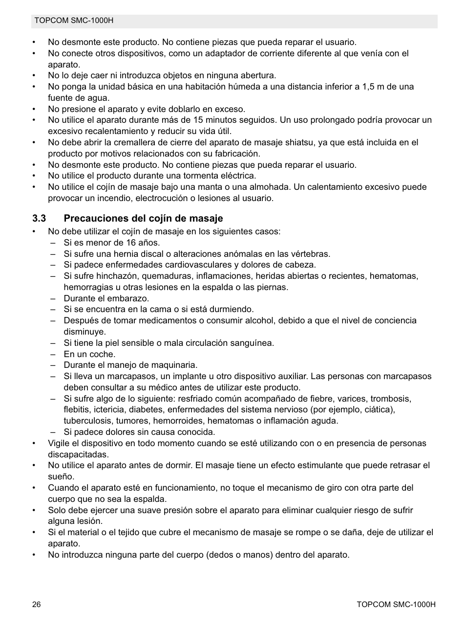 Topcom SMC-1000H User Manual | Page 26 / 92