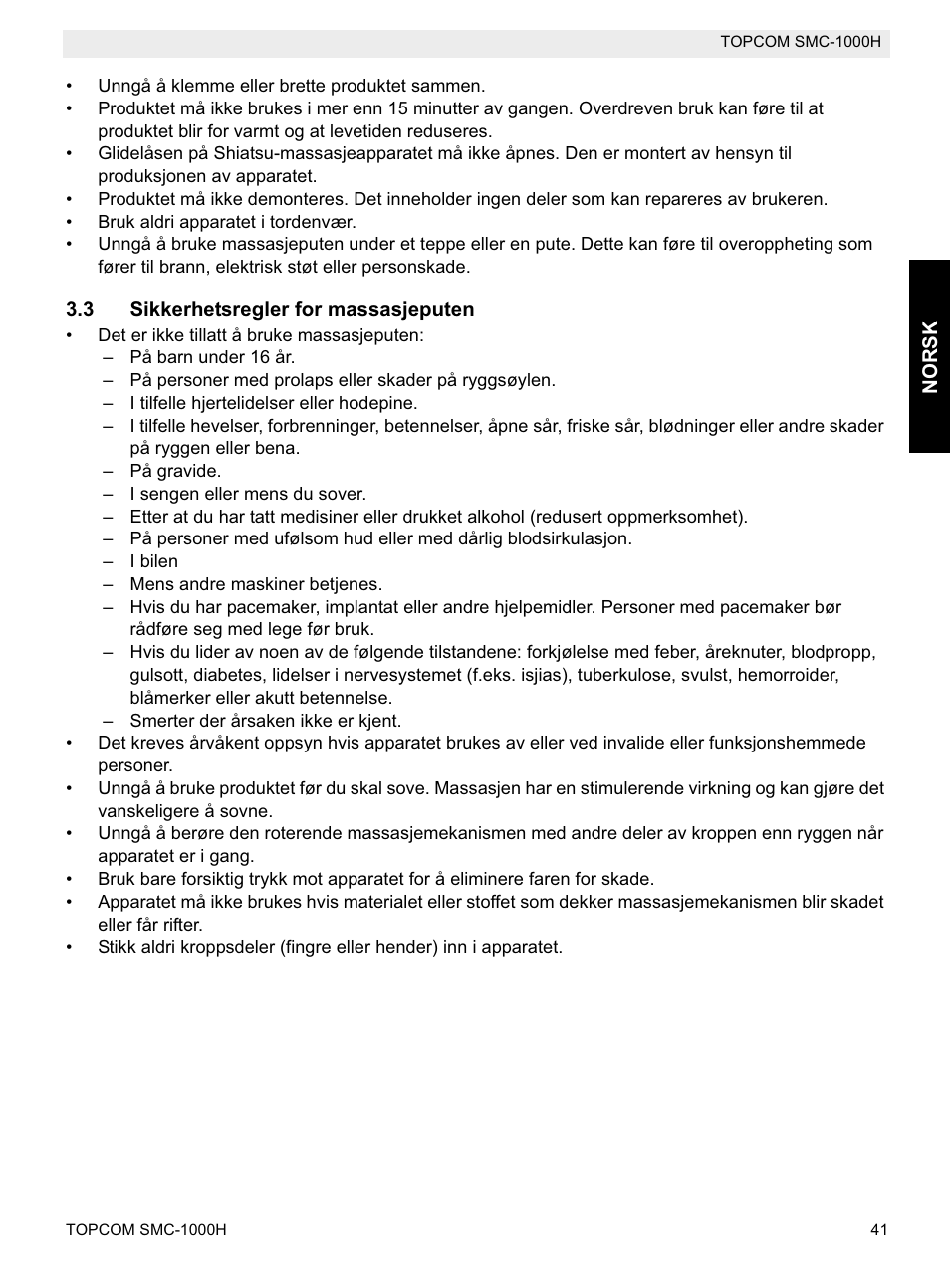 Topcom SMC-1000H User Manual | Page 41 / 92