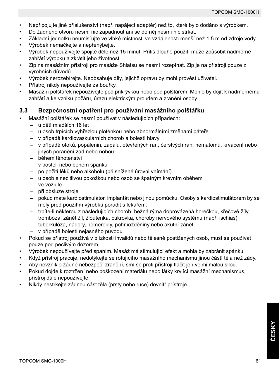 Topcom SMC-1000H User Manual | Page 61 / 92