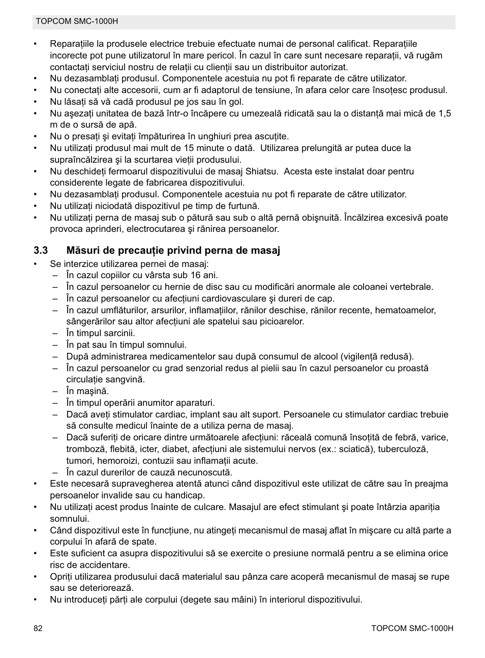 Topcom SMC-1000H User Manual | Page 82 / 92