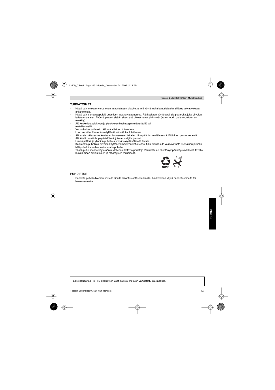 Topcom Butler 3501 User Manual | Page 107 / 120